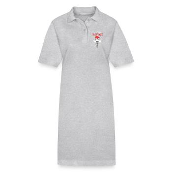 Boîte à rythmes - Robe polo bio PAIGER Stanley/Stella Femme - gris chiné - Devant