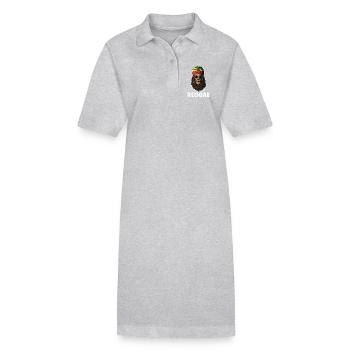 Rastafari Reggae Lion - Stanley/Stella Frauen Bio-Polokleid PAIGER - Grau meliert - Vorne