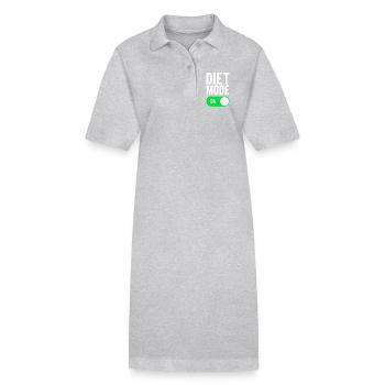 Diet Mode On Gym Gym Diet Nutrition - Stanley/Stella PAIGER Organic Women’s Polo Dress - heather grey - Front