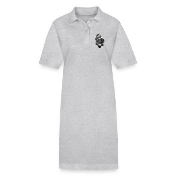 Colisée noir et blanc en ruines - Robe polo bio PAIGER Stanley/Stella Femme - gris chiné - Devant