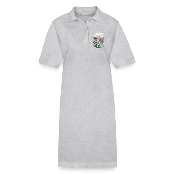 Letzter Abend Freiheit JGA Crew - Stanley/Stella Frauen Bio-Polokleid PAIGER - Grau meliert - Vorne