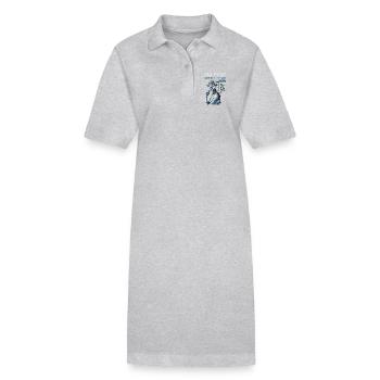Consultez le code source - Robe polo bio PAIGER Stanley/Stella Femme - gris chiné - Devant
