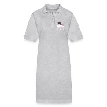 J’adore mon Luciole Axolotl - Robe polo bio PAIGER Stanley/Stella Femme - gris chiné - Devant