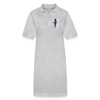 Life is hard but at least I'm not dumb enough - Stanley/Stella PAIGER Organic Women’s Polo Dress - heather grey - Front