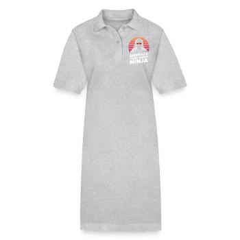Embrace Your Inner Ninja - Stanley/Stella PAIGER Organic Women’s Polo Dress - heather grey - Front