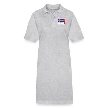 Island - Stanley/Stella Frauen Bio-Polokleid PAIGER - Grau meliert - Vorne