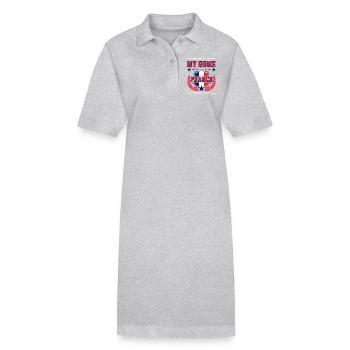 Ma France d’origine - Robe polo bio PAIGER Stanley/Stella Femme - gris chiné - Devant
