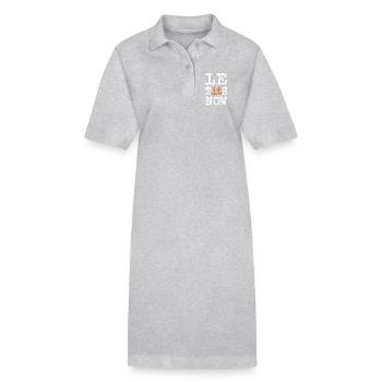 Le TITS Now - Funny Spruch für Weihnachten - Stanley/Stella Frauen Bio-Polokleid PAIGER - Grau meliert - Vorne