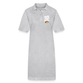Plus de tacos, moins de drame - Robe polo bio PAIGER Stanley/Stella Femme - gris chiné - Devant