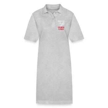 Ich habe keine Zeit zu laufen - Stanley/Stella Frauen Bio-Polokleid PAIGER - Grau meliert - Vorne