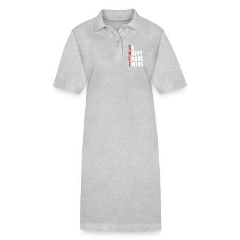 Zwillinge Jubel Shirt Spruch - Stanley/Stella Frauen Bio-Polokleid PAIGER - Grau meliert - Vorne
