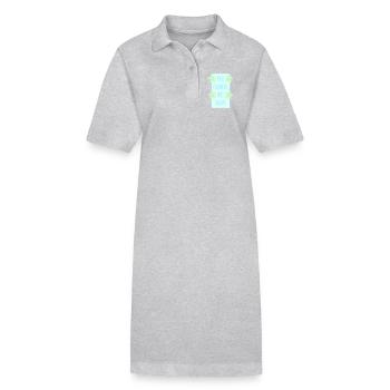 Cueillez des fleurs, pas des disputes, fleurs Paix Logo drôle - Robe polo bio PAIGER Stanley/Stella Femme - gris chiné - Devant