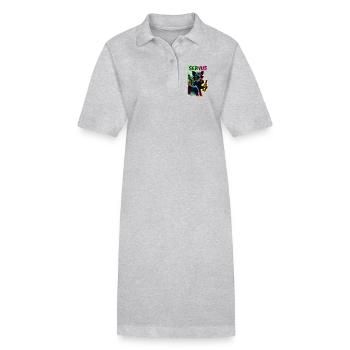 Sanglier alpin frais - Robe polo bio PAIGER Stanley/Stella Femme - gris chiné - Devant
