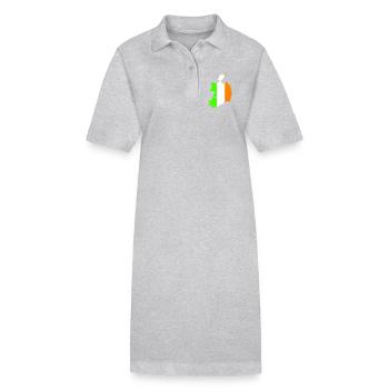 Ireland Country - Stanley/Stella PAIGER Organic Women’s Polo Dress - heather grey - Front