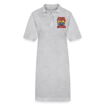 Kaffee Kreide Korrekturen das Lehrer leben beginnt - Stanley/Stella Frauen Bio-Polokleid PAIGER - Grau meliert - Vorne