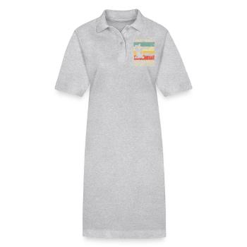 Je ne m’écrase pas, je fais des vérifications de gravité aléatoires Patiner - Robe polo bio PAIGER Stanley/Stella Femme - gris chiné - Devant