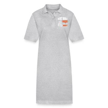 Les papas de motocross sont les meilleurs motocross - Robe polo bio PAIGER Stanley/Stella Femme - gris chiné - Devant