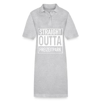 Parc d’attractions Straight OUTTA - Robe polo bio PAIGER Stanley/Stella Femme - gris chiné - Devant
