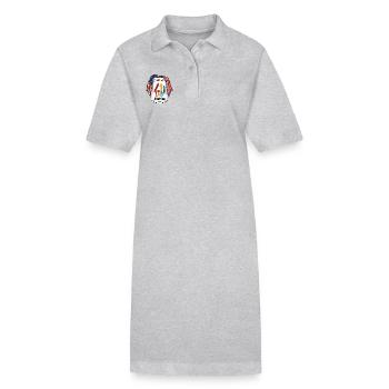 L’économie est un piège - Robe polo bio PAIGER Stanley/Stella Femme - gris chiné - Devant