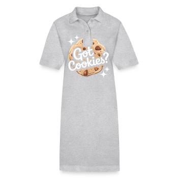 Cookies Cookie Keks Kekse Schokolade - Stanley/Stella Frauen Bio-Polokleid PAIGER - Grau meliert - Vorne