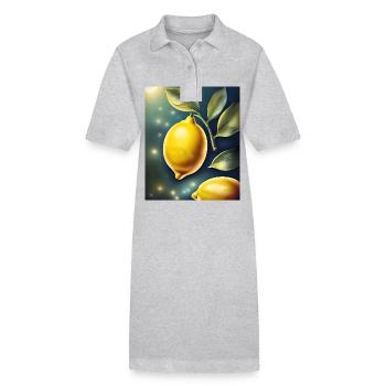 Citron citron sain - Robe polo bio PAIGER Stanley/Stella Femme - gris chiné - Devant