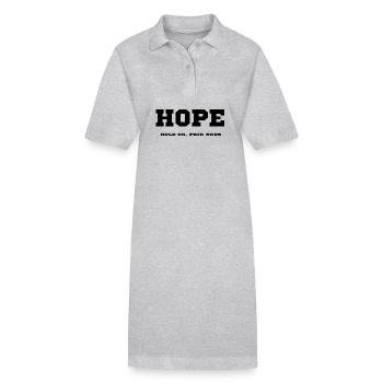 espoir - Robe polo bio PAIGER Stanley/Stella Femme - gris chiné - Devant