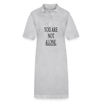 You are not alone - Stanley/Stella PAIGER Organic Women’s Polo Dress - heather grey - Front