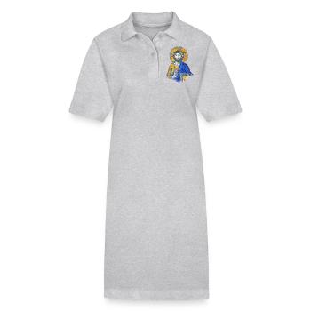 Jesus Christus Mosaik-Kunst in der Hagia-Sophia - Stanley/Stella Frauen Bio-Polokleid PAIGER - Grau meliert - Vorne