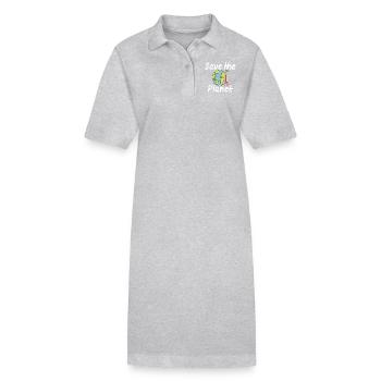 Klimawandel Umweltschutz Naturschutz - Stanley/Stella Frauen Bio-Polokleid PAIGER - Grau meliert - Vorne