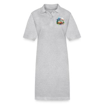 Camping Camper Wohnwagen - Stanley/Stella Frauen Bio-Polokleid PAIGER - Grau meliert - Vorne