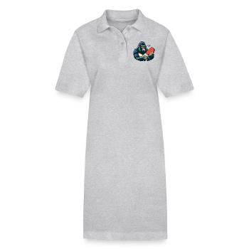 Ping-pong - Robe polo bio PAIGER Stanley/Stella Femme - gris chiné - Devant