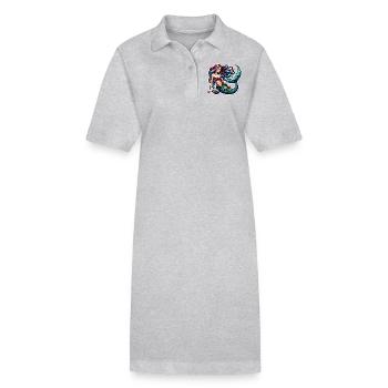 Sirène - Robe polo bio PAIGER Stanley/Stella Femme - gris chiné - Devant