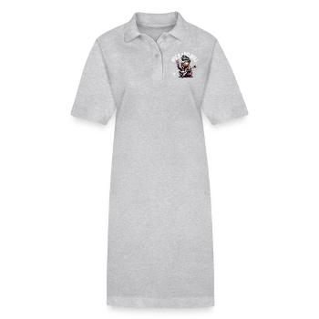 Rock and Roll Capybara - Robe polo bio PAIGER Stanley/Stella Femme - gris chiné - Devant