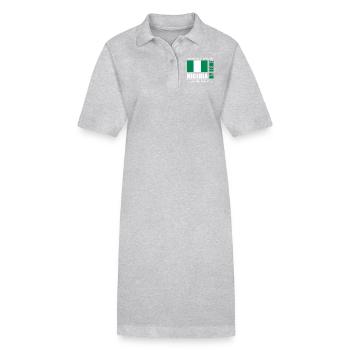 Nigeria - Stanley/Stella Frauen Bio-Polokleid PAIGER - Grau meliert - Vorne