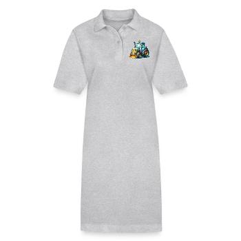 Tracteur - Robe polo bio PAIGER Stanley/Stella Femme - gris chiné - Devant