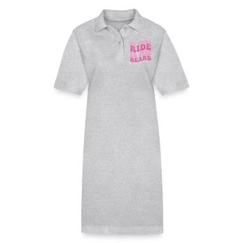Mein anderer Wagen ist sein Beard Tees Groovy Beard Lover - Stanley/Stella Frauen Bio-Polokleid PAIGER - Grau meliert - Vorne