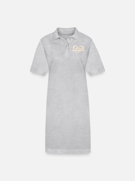 Führerschein Bestanden - Stanley/Stella Frauen Bio-Polokleid PAIGER - Grau meliert