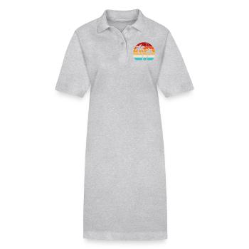Palmiers - Robe polo bio PAIGER Stanley/Stella Femme - gris chiné - Devant