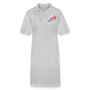 Ping-pong - Robe polo bio PAIGER Stanley/Stella Femme - gris chiné - Devant