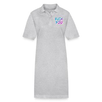 Fuck you - Stanley/Stella PAIGER Organic Women’s Polo Dress - heather grey - Front