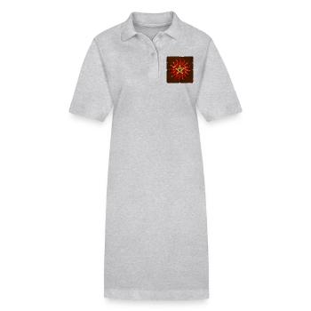 pentagramm in sonne e 232 - Stanley/Stella Frauen Bio-Polokleid PAIGER - Grau meliert - Vorne