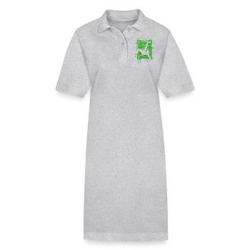 Football overhead kick - Stanley/Stella PAIGER Organic Women’s Polo Dress - heather grey - Front