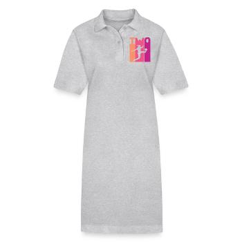 2e anniversaire Football féminin Football Joueuse de football - Robe polo bio PAIGER Stanley/Stella Femme - gris chiné - Devant