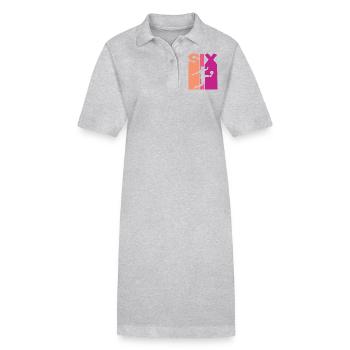 6e anniversaire Soccer féminin Joueur de football Football - Robe polo bio PAIGER Stanley/Stella Femme - gris chiné - Devant