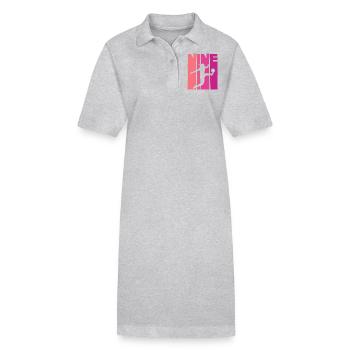 Footballeur Football 9ème Anniversaire - Robe polo bio PAIGER Stanley/Stella Femme - gris chiné - Devant