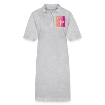 Footballeur Football 4ème Anniversaire - Robe polo bio PAIGER Stanley/Stella Femme - gris chiné - Devant