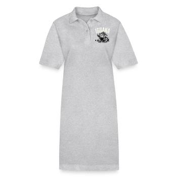 Iguane - Robe polo bio PAIGER Stanley/Stella Femme - gris chiné - Devant
