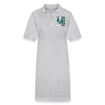2001 Fußball Limited Edition Geburtstag - Stanley/Stella Frauen Bio-Polokleid PAIGER - Grau meliert - Vorne