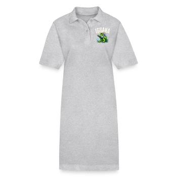 Leguan - Stanley/Stella Frauen Bio-Polokleid PAIGER - Grau meliert - Vorne