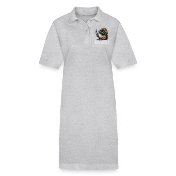 Weed Kiffen Highdechse - Stanley/Stella Frauen Bio-Polokleid PAIGER - Grau meliert - Vorne